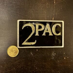 Black and Silver 2PAC Belt Buckle